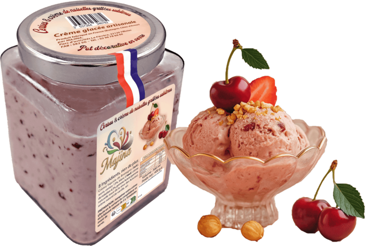 Cerises & Crème de Noisettes Grillées Sublimes