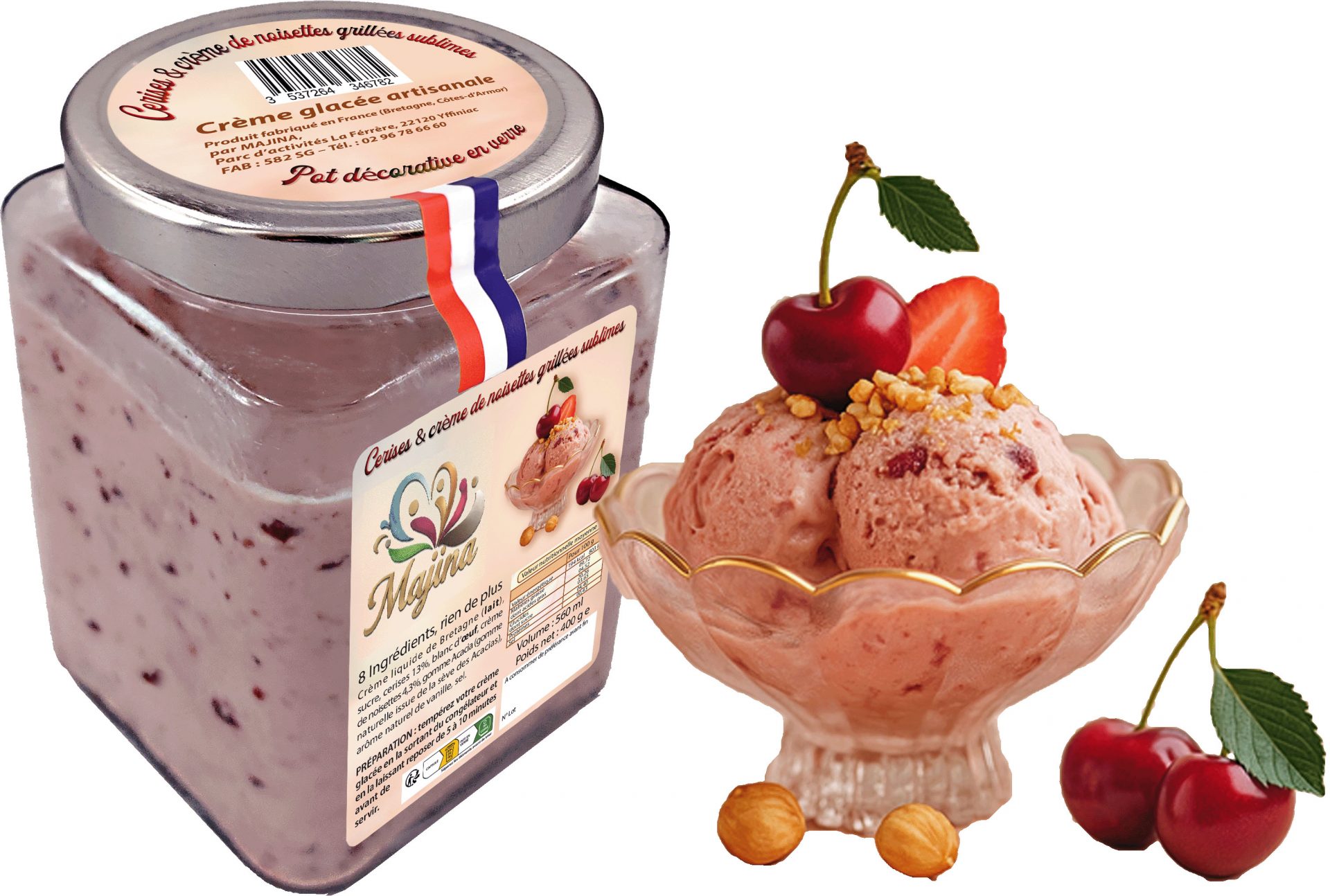 Cerises & crème de noisettes grillées sublimes Cerises & Crème de Noisettes Grillées Sublimes