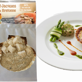 2 coquille st jacques à la bretonne 60%