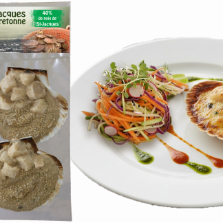 4 coquille st jacques à la bretonne 40%