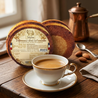 2 anneaux dorés à l’amande